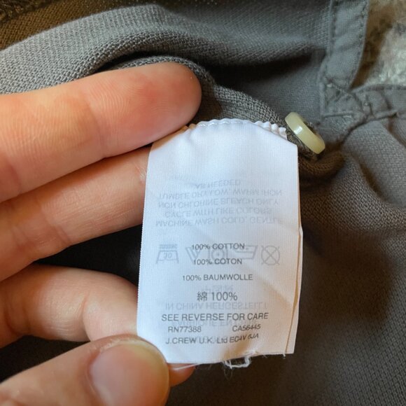 J. Crew Short Sleeve Grey Cotton Henley T-Shirt XL NWOT - Picture 5 of 5